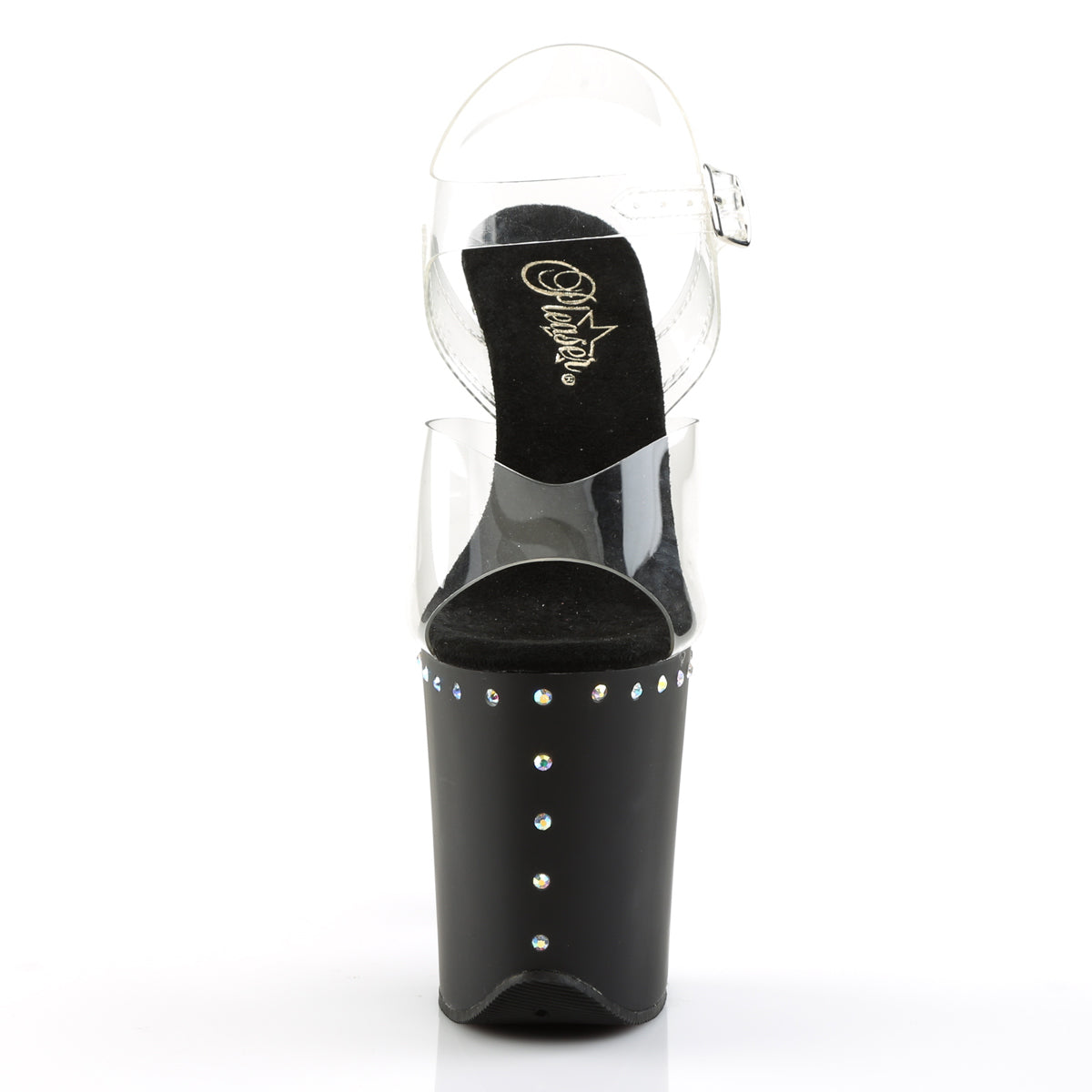 Pleaser Damen Sandalen FLAMINGO-808abls CLR / BLK Matte