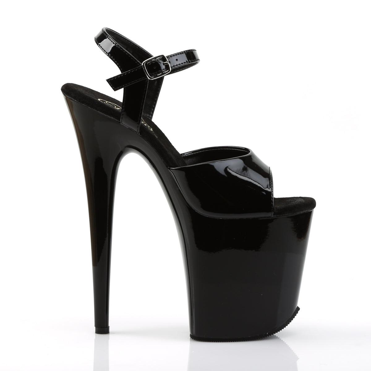 Pleaser Damen Sandalen FLAMINGO-809 BLK Pat / BLK