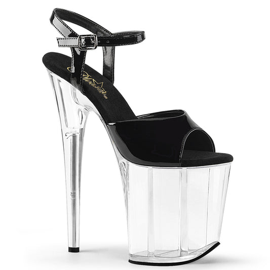 Pleaser Damen Sandalen FLAMINGO-809 blk pat / clr