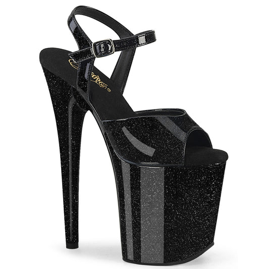 Pleaser   FLAMINGO-809GP BLK Glitter Pat/M.