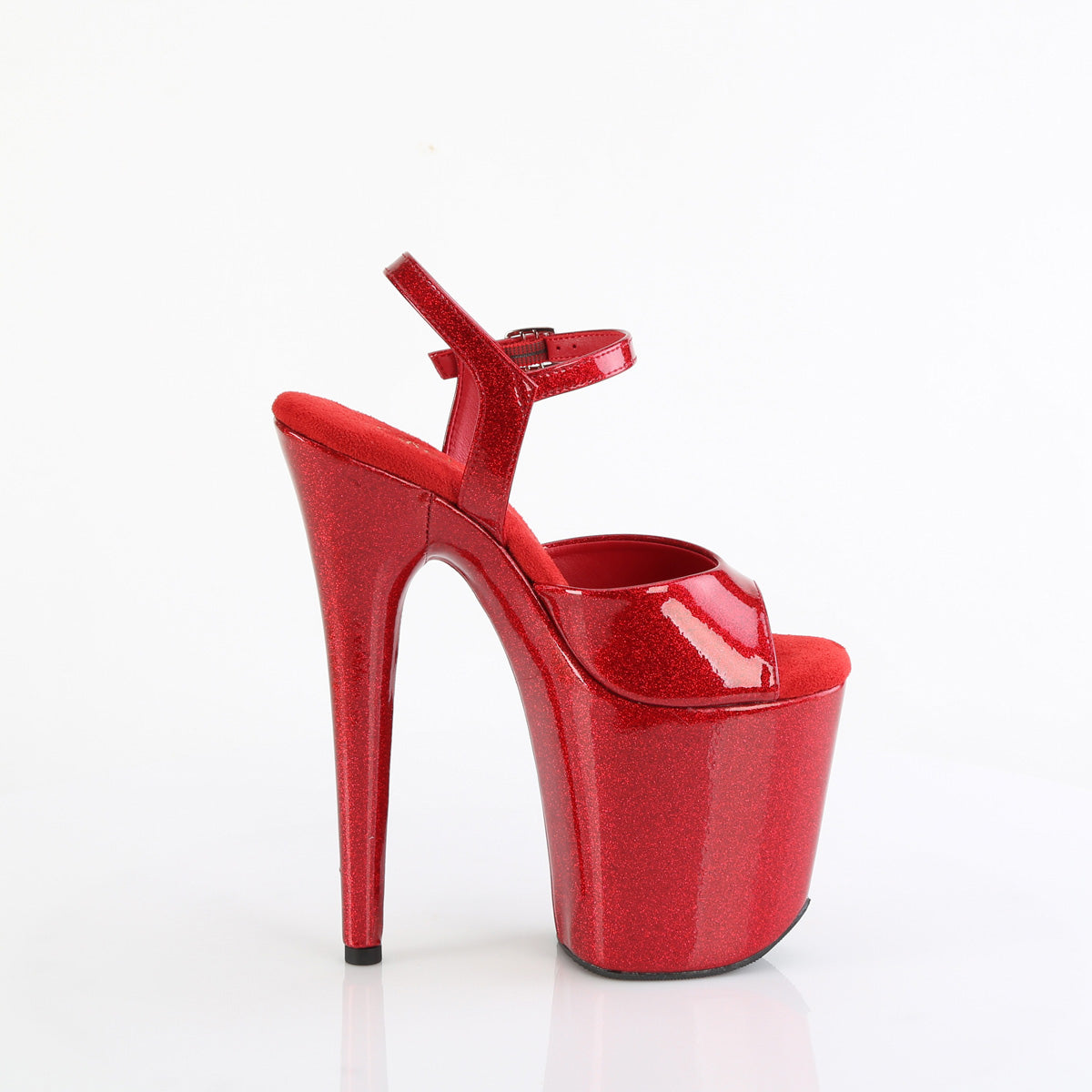 Pleaser FLAMINGO-809GP Ruby Red Glitter Pat/M
