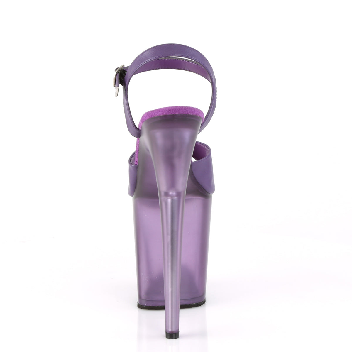 Pleaser Womens Sandals FLAMINGO-809T Purple Faux Leather/Frosted Purple