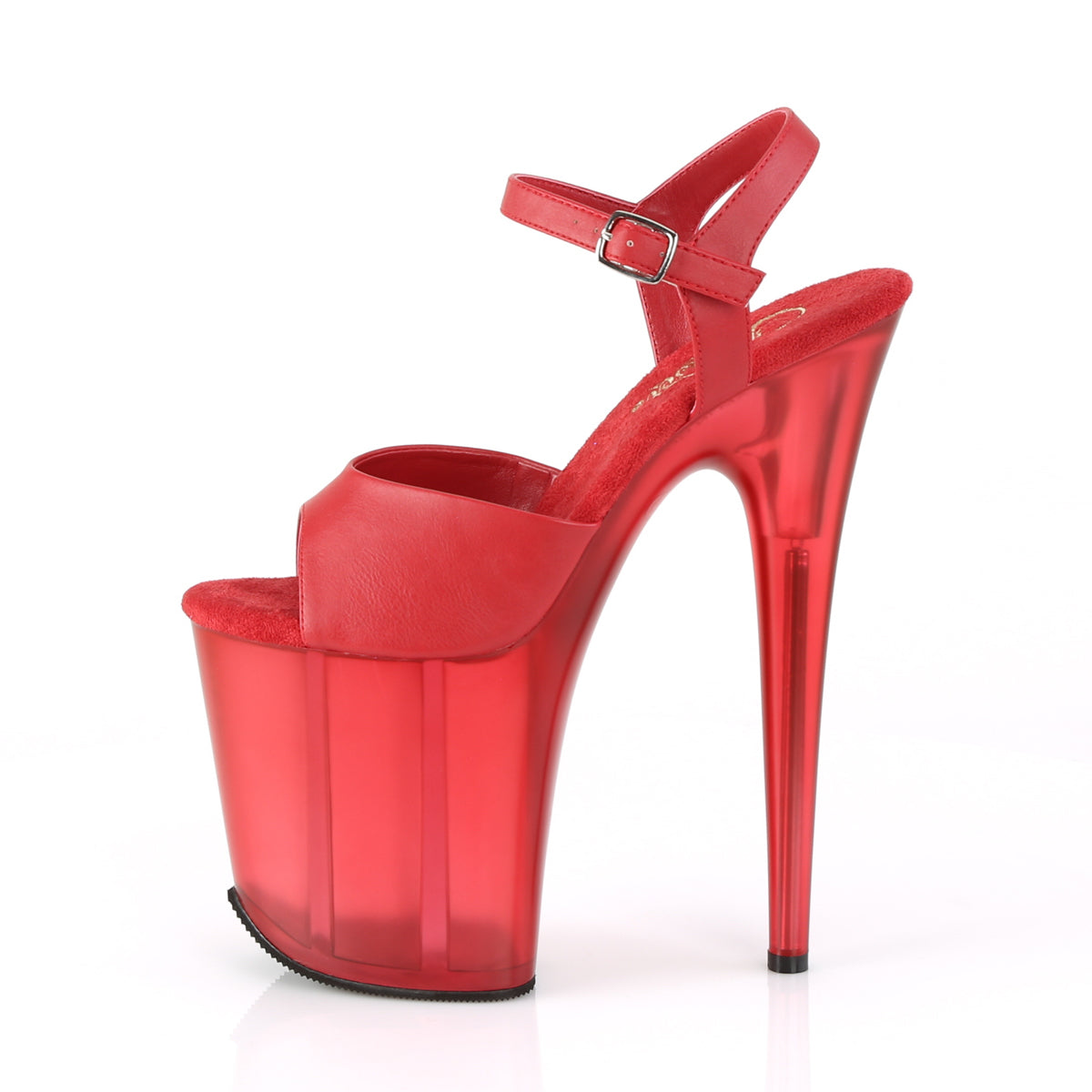 Pleaser Damen Sandalen FLAMINGO-809t rotes Kunstleder / mattiertes Rot