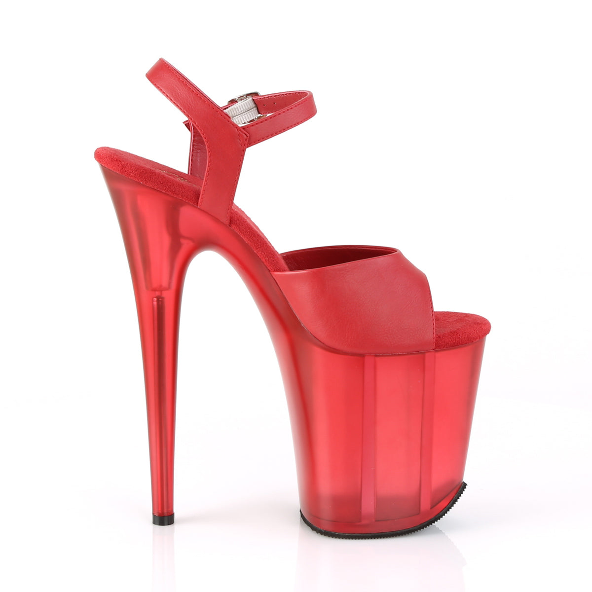 Pleaser Damen Sandalen FLAMINGO-809t rotes Kunstleder / mattiertes Rot
