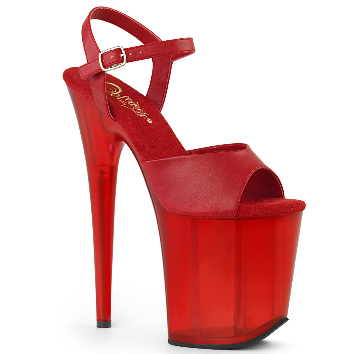 Pleaser Damen Sandalen FLAMINGO-809t rotes Kunstleder / mattiertes Rot