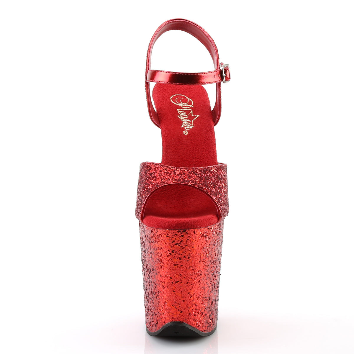 Pleaser Damen Sandalen FLAMINGO-810lg rot glanz / rot glg