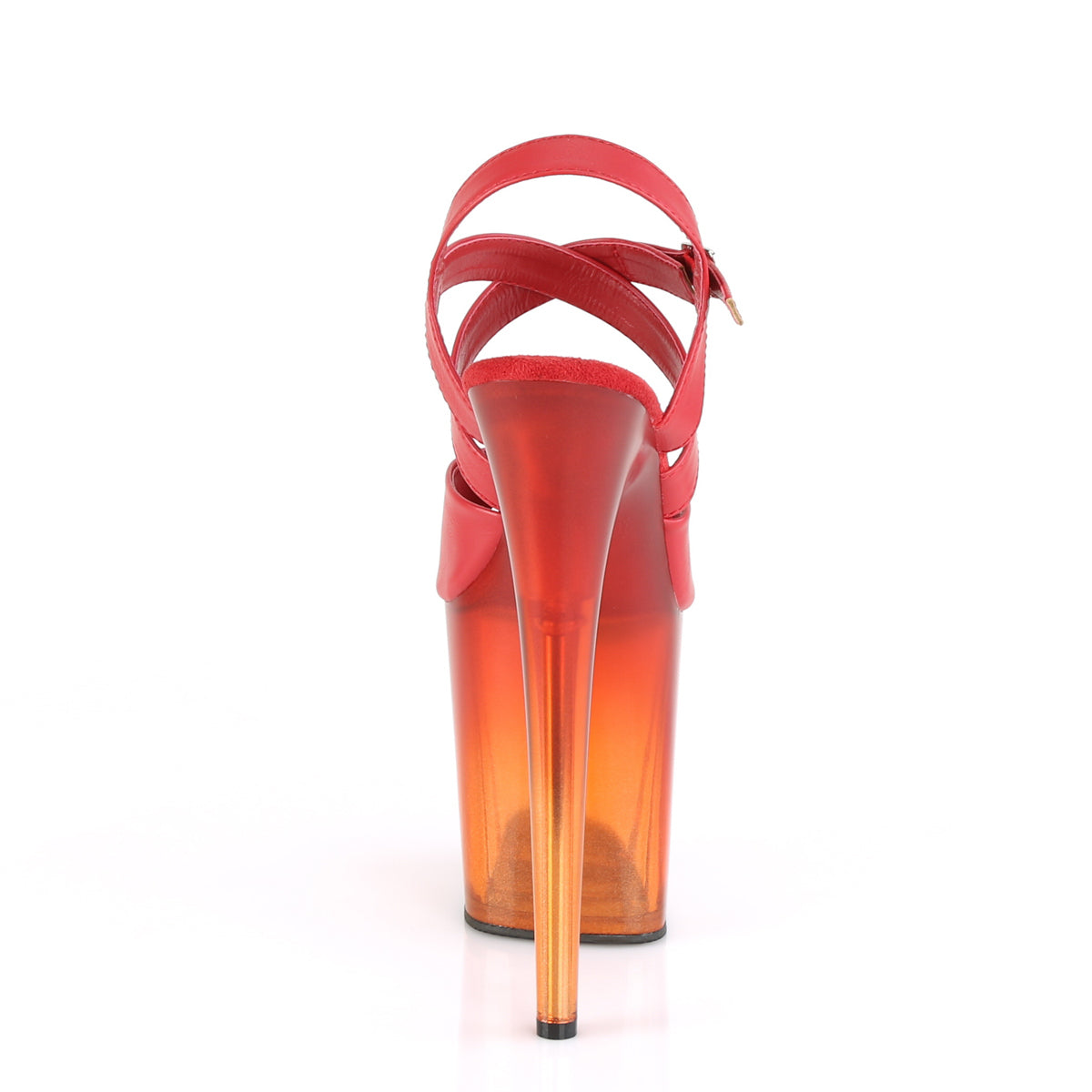 Pleaser Damen Sandalen FLAMINGO-822T rotes Kunstleder / verblasst rot