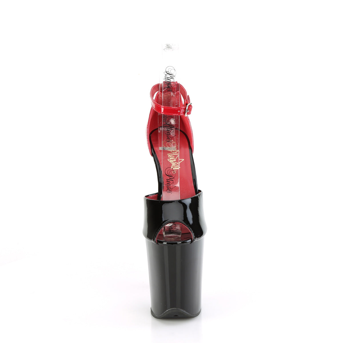 Pleaser FLAMINGO-868 BLK-Red Pat/Blk Rot