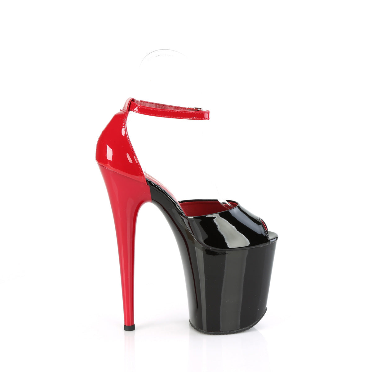 Pleaser FLAMINGO-868 BLK-Red Pat/Blk Rot
