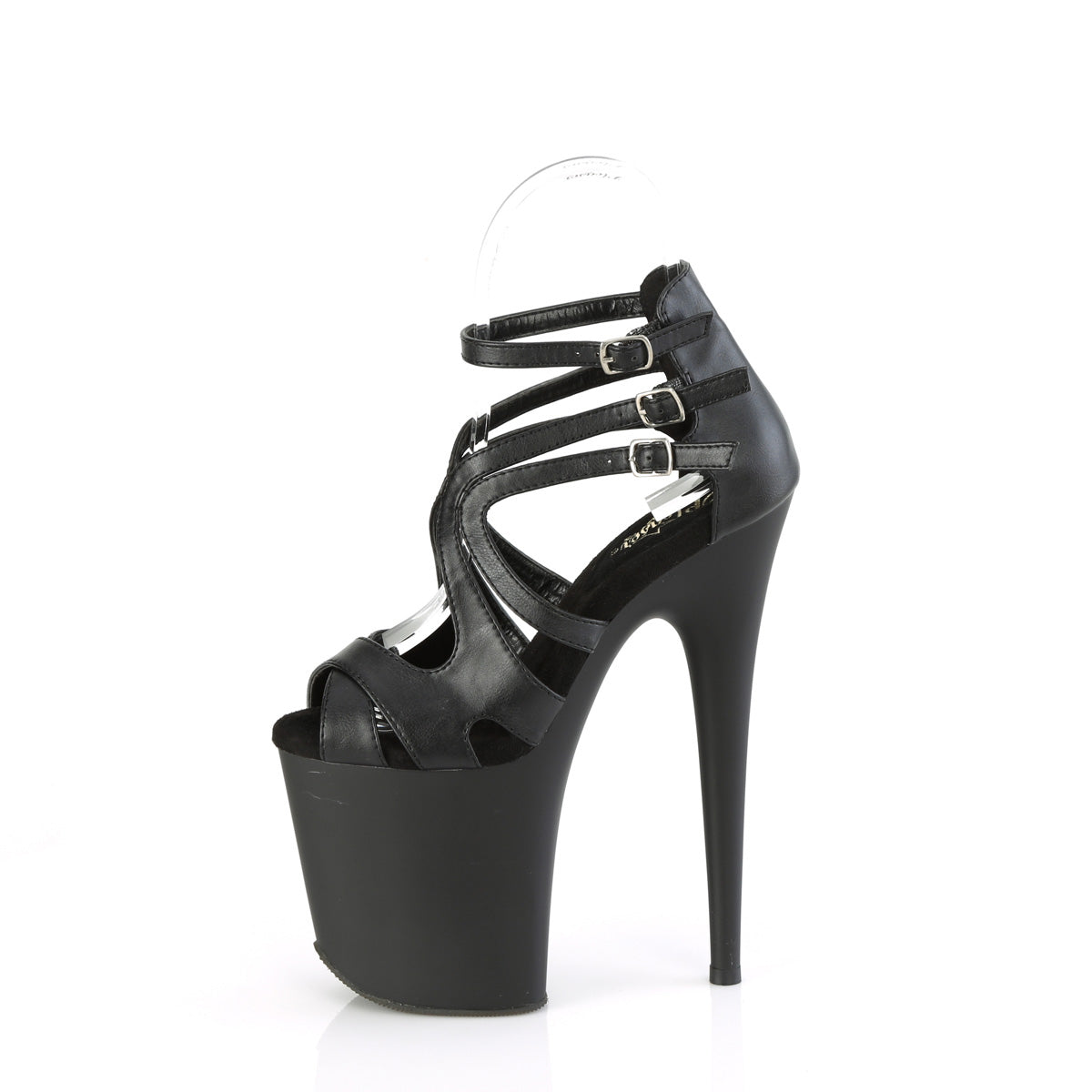 Pleaser FLAMINGO-877 BLK Faux Leder/BLK Matte