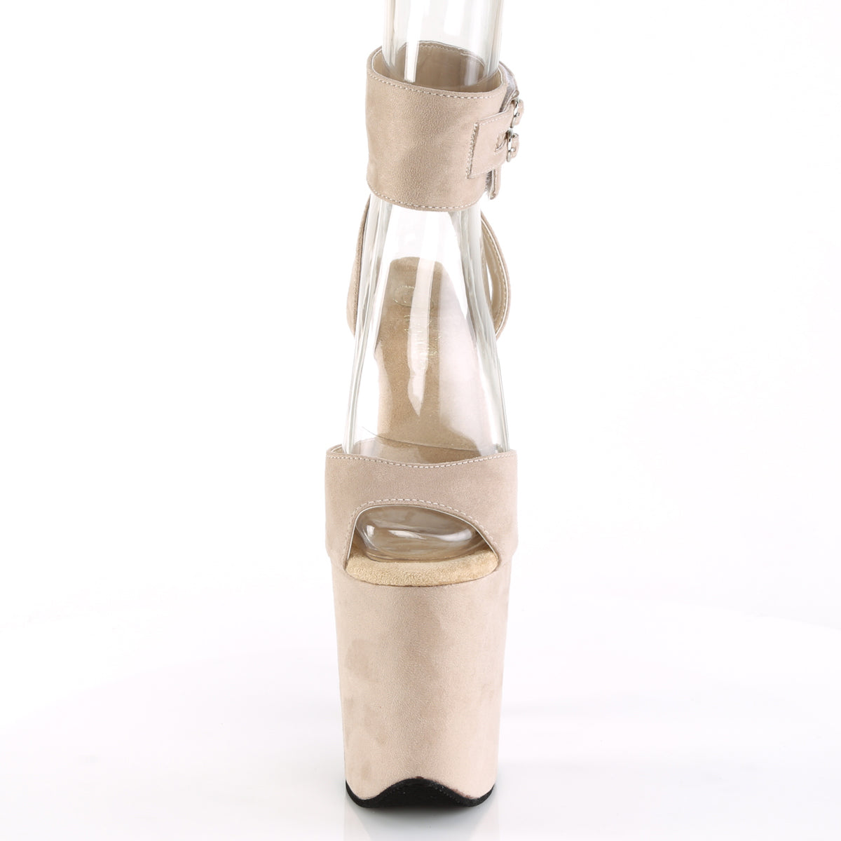 Pleaser Damen Sandalen FLAMINGO-891 Beige Faux Wildleder / Beige Faux Wildleder