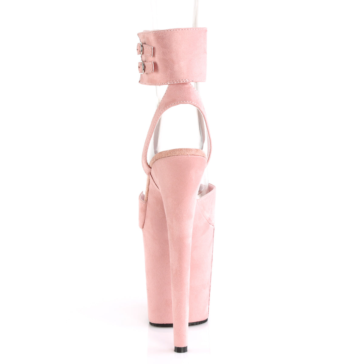 Pleaser Damen Sandalen FLAMINGO-891 Rosa Faux Wildleder / Rosa Faux Wildleder