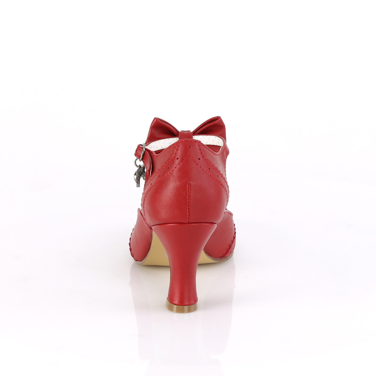 Pin Up Couture Frauenpumpen FLAPPER-11 Rotes Kunstleder
