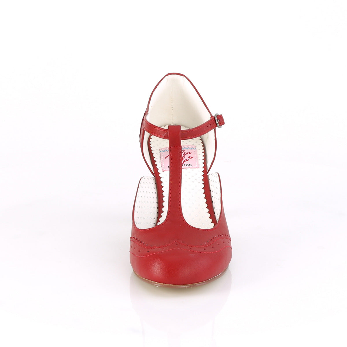Pin Up Couture Frauenpumpen FLAPPER-26 Rotes Kunstleder