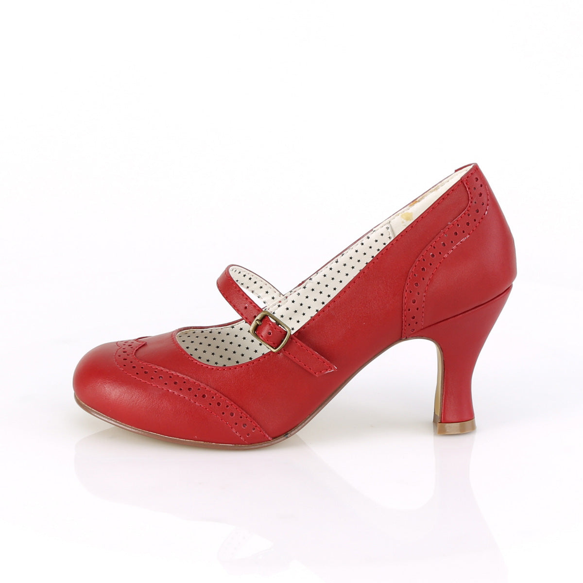 Pin Up Couture Frauenpumpen FLAPPER-32 Rotes Kunstleder