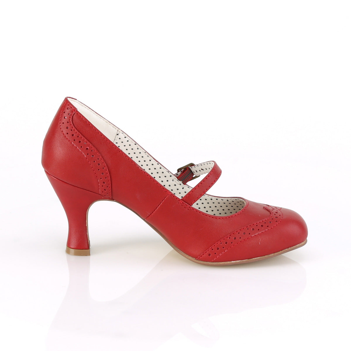 Pin Up Couture Frauenpumpen FLAPPER-32 Rotes Kunstleder
