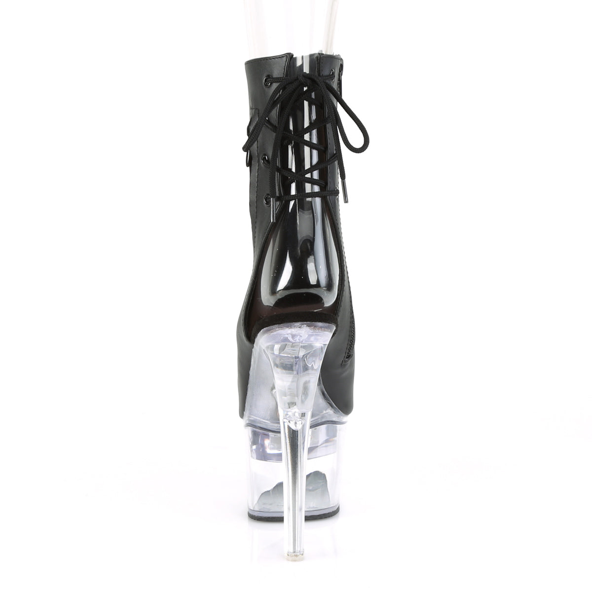 Pleaser Damen Knöchelstiefel FLASHDANCE-1018-7 BLK-Faux-Leder / CLR