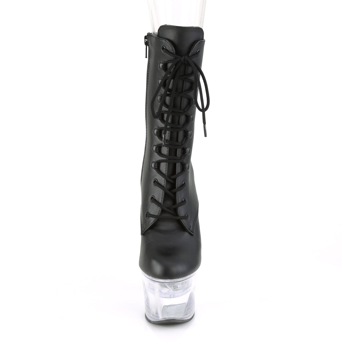 Pleaser Damen Knöchelstiefel FLASHDANCE-1020-7 BLK-Faux-Leder / CLR