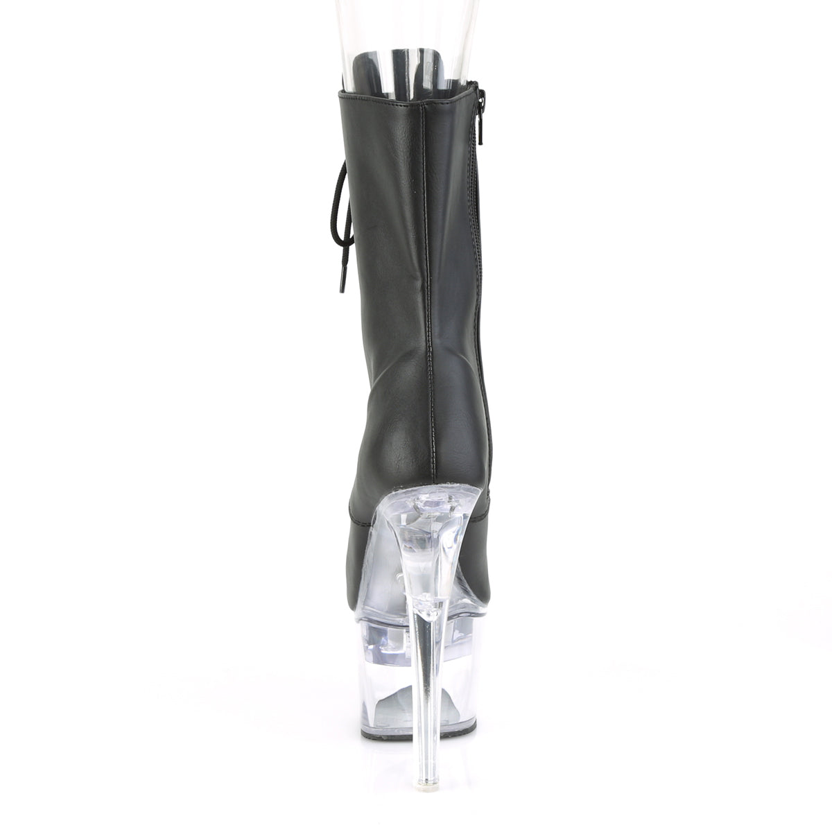 Pleaser Damen Knöchelstiefel FLASHDANCE-1020-7 BLK-Faux-Leder / CLR