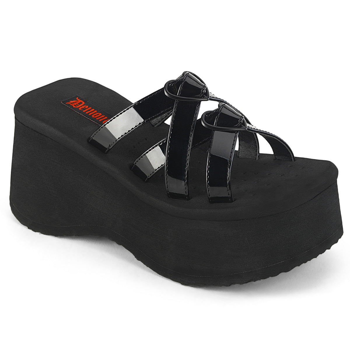 DemoniaCult Sandals FUNN-15 Blk Pat