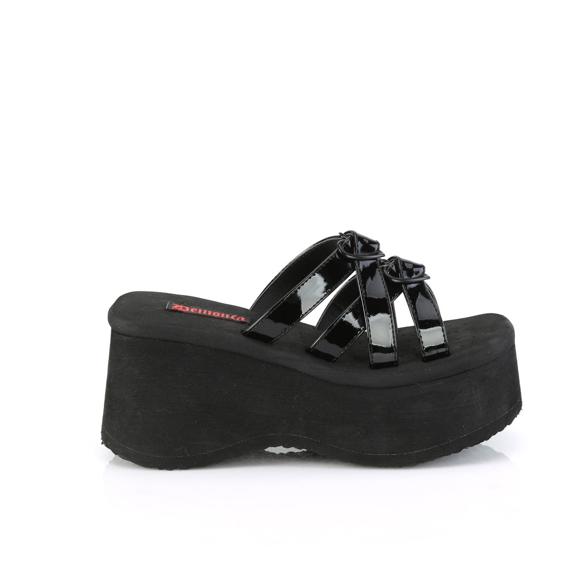 DemoniaCult Sandals FUNN-15 Blk Pat
