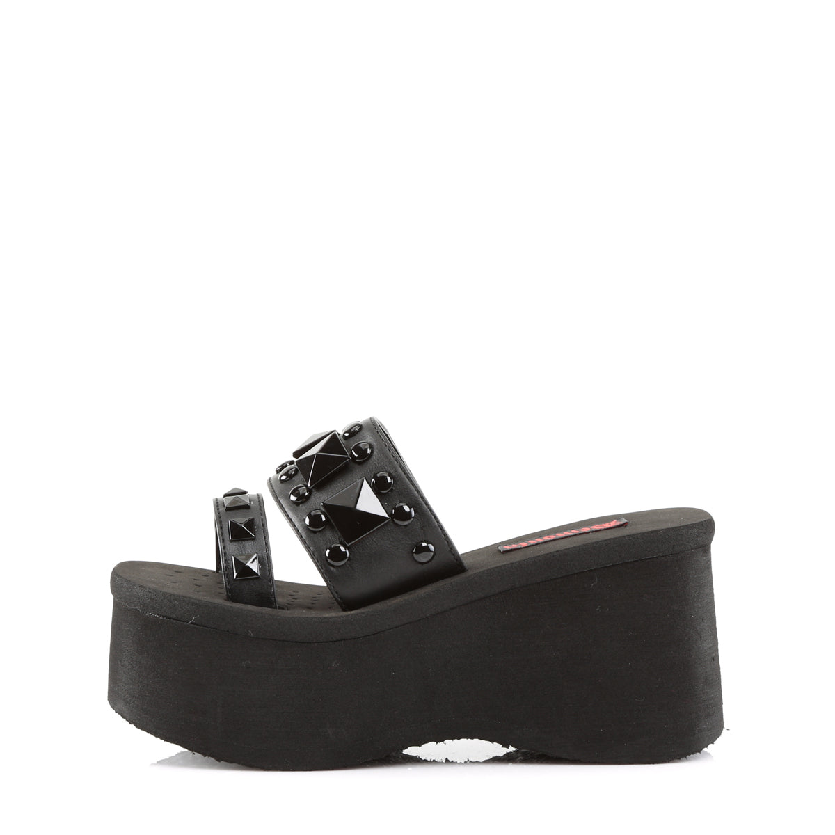 DemoniaCult Frauen Sandalen FUNN-18 BLK Vegan Leder