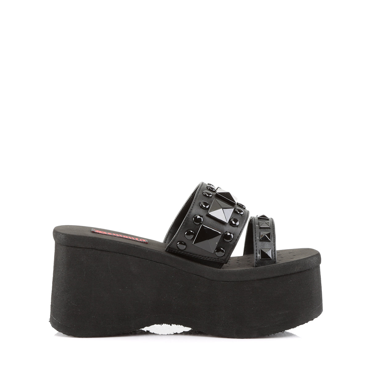 DemoniaCult Frauen Sandalen FUNN-18 BLK Vegan Leder