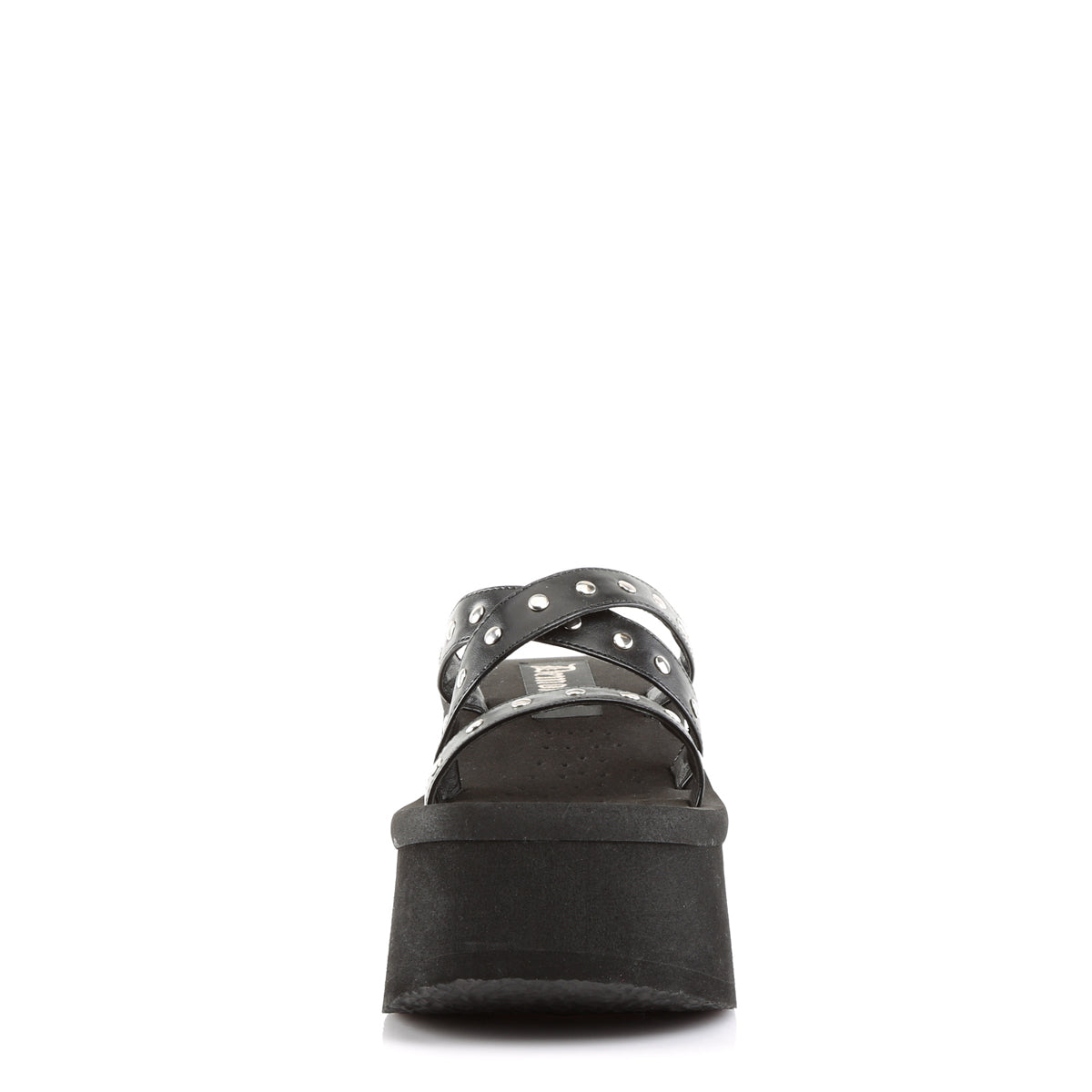 DemoniaCult Frauen Sandalen FUNN-19 BLK Vegan Leder