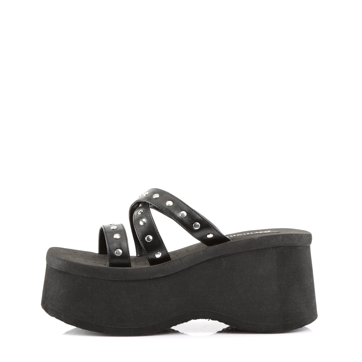 DemoniaCult Frauen Sandalen FUNN-19 BLK Vegan Leder