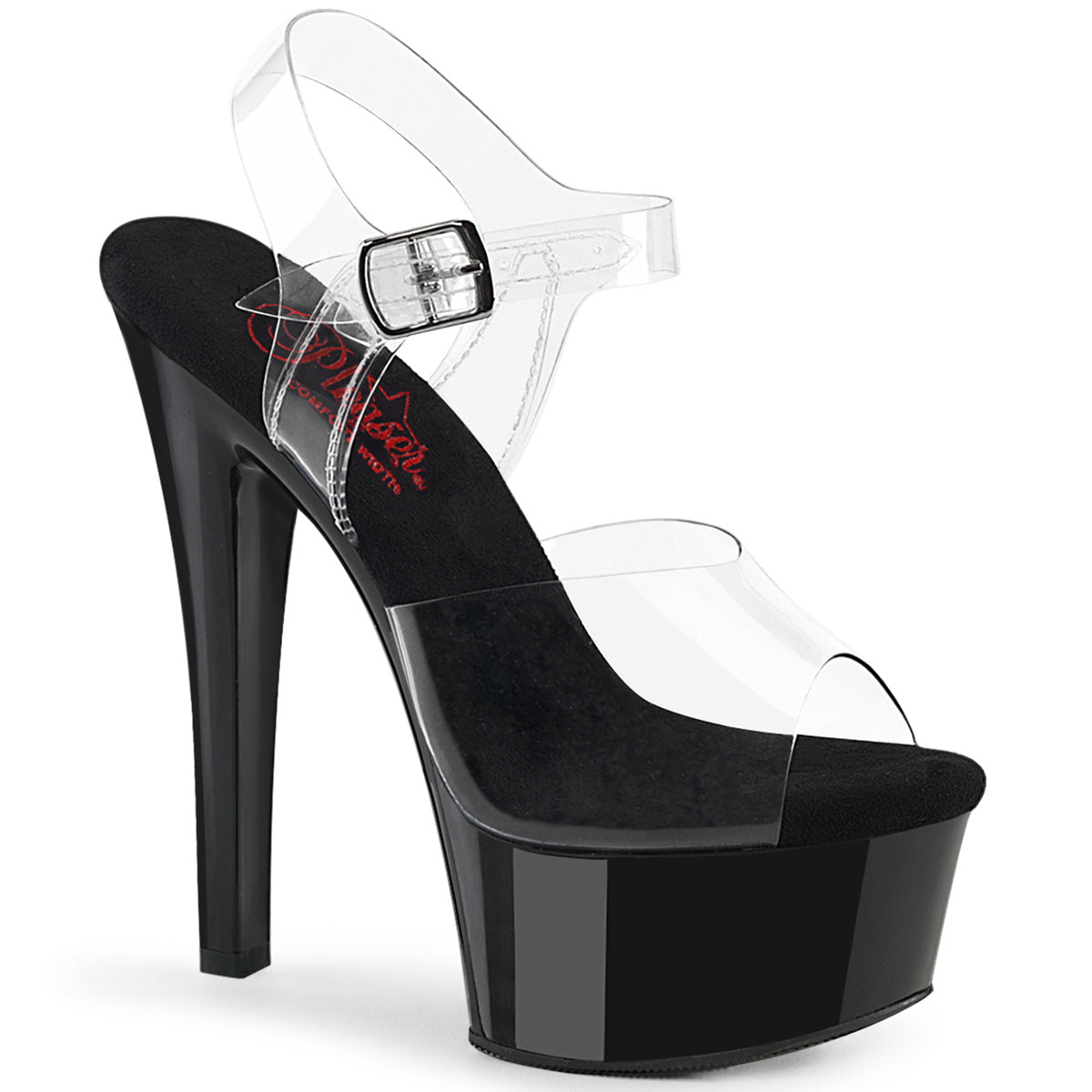 Pleaser GLEAM-608 CLR/BLK