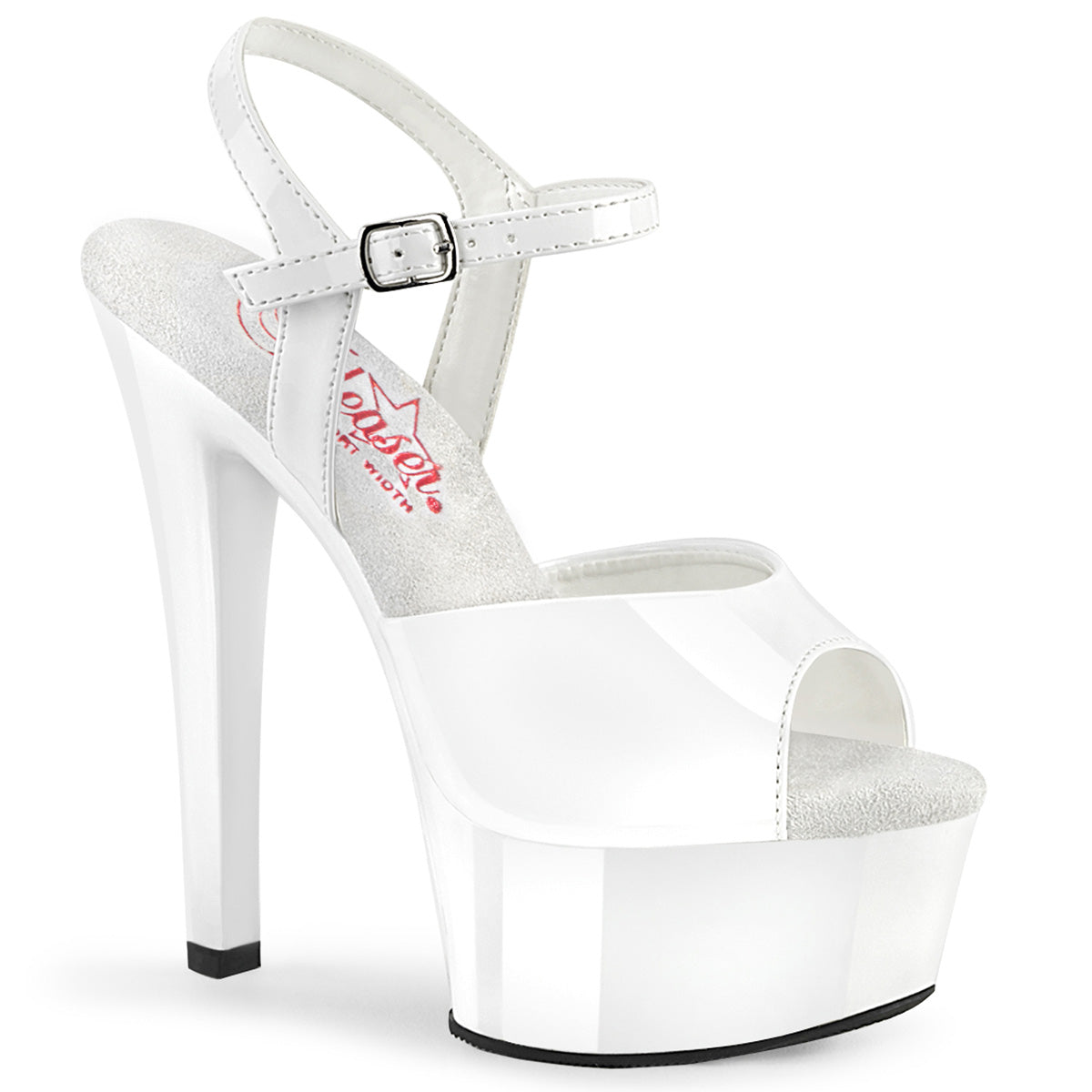 Pleaser Sandalen GLEAM-609 WHT PAT / WHT