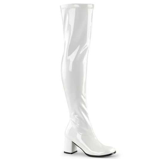 Funtasma Womens Boots. Gogo-3000 WHT Str Pat