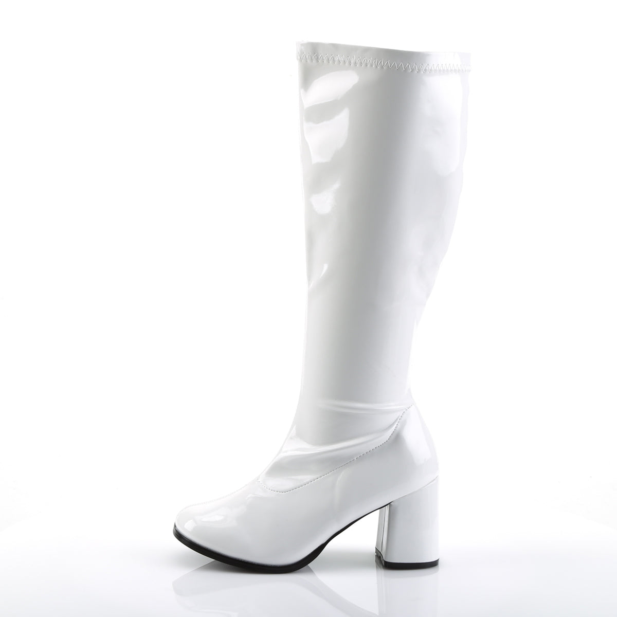 Funtasma Womens Boots. Gogo-300x WHT Str Pat