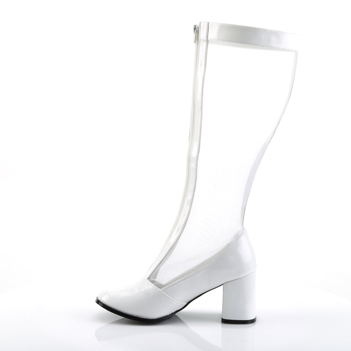 Funtasma Womens Boots. Gogo-307 WHT STR Pat-Mesh