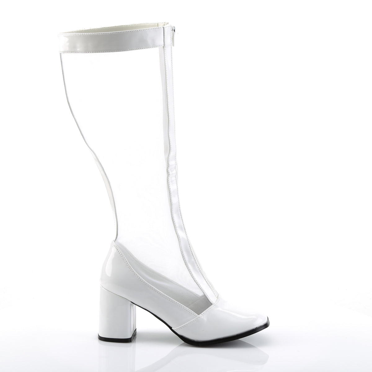 Funtasma Womens Boots. Gogo-307 WHT STR Pat-Mesh