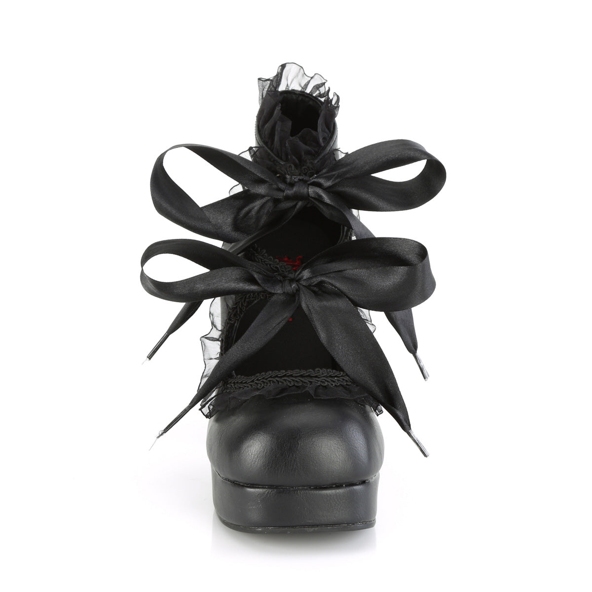 DemoniaCult Frauenpumpen GOTHIKA-53 BLK Vegan Leder