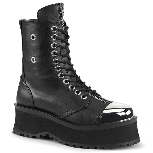 DemoniaCult Herrenstiefel GRAVEDIGGER-10 BLK Vegan Leder
