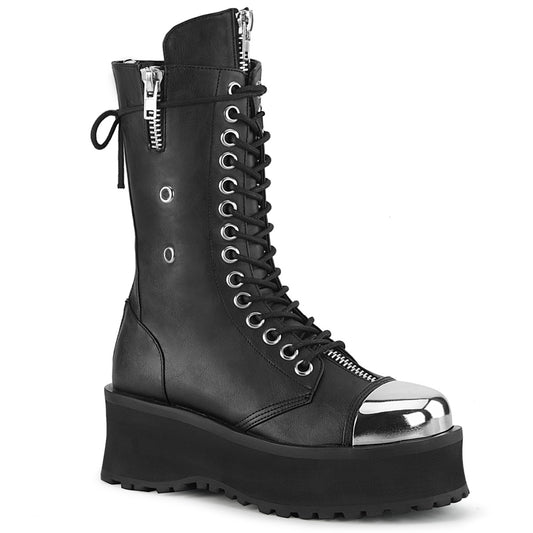 DemoniaCult Herrenstiefel GRAVEDIGGER-14 BLK Vegan Leder