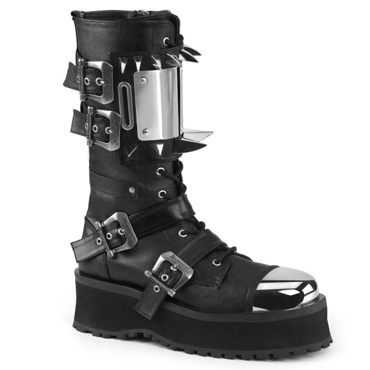 DemoniaCult Herrenstiefel GRAVEDIGGER-250 BLK Vegan Leder