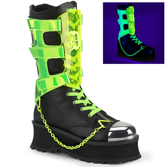DemoniaCult Herrenstiefel GRAVEDIGGER-255 BLK Vegan Leder