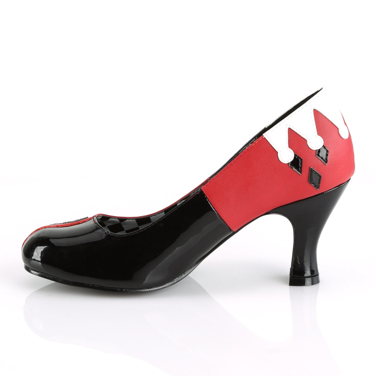 Funtasma Womens Pumpen HARLEY-42 Blk Pat-Rot-Wht Pu