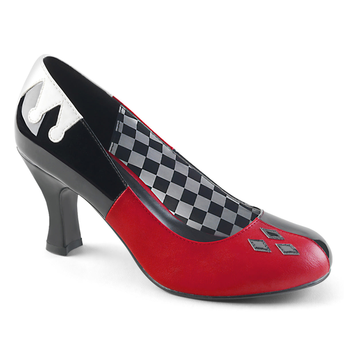 Funtasma Womens Pumpen HARLEY-42 Blk Pat-Rot-Wht Pu