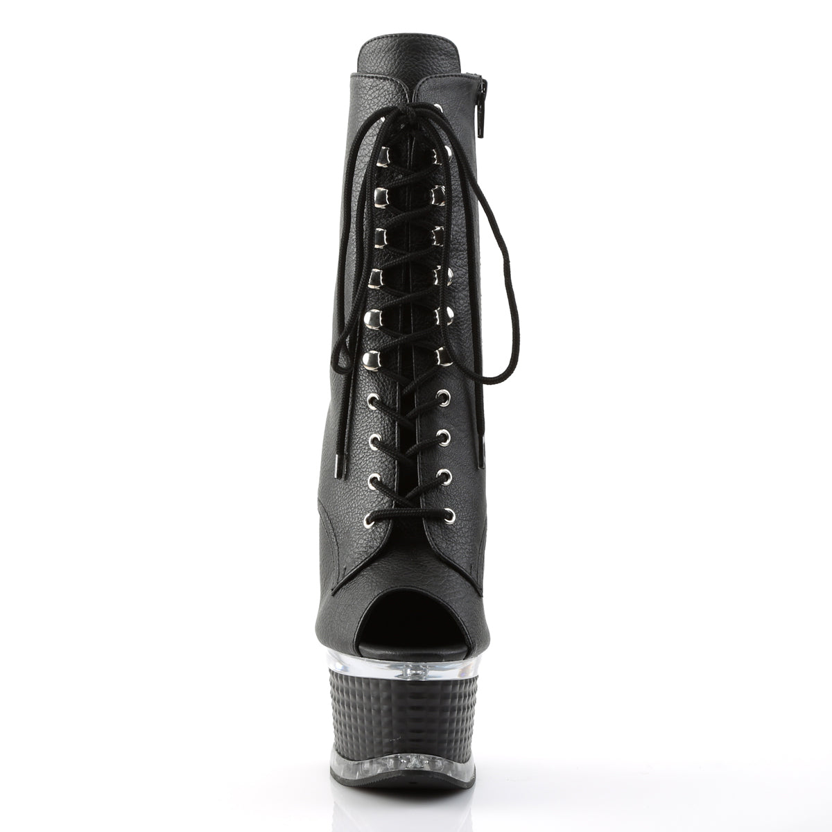 Pleaser Damen Knöchelstiefel ILLUSION-1021 BLK Faux Leder / BLK Matte