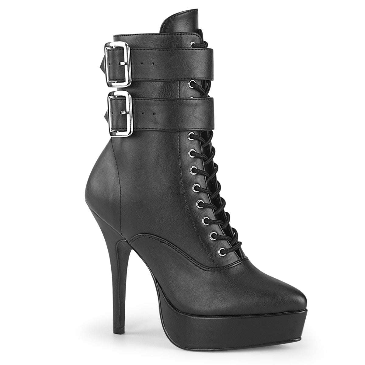 Devious Frauenpumpen INDULGE-1026 BLK Faux Leder
