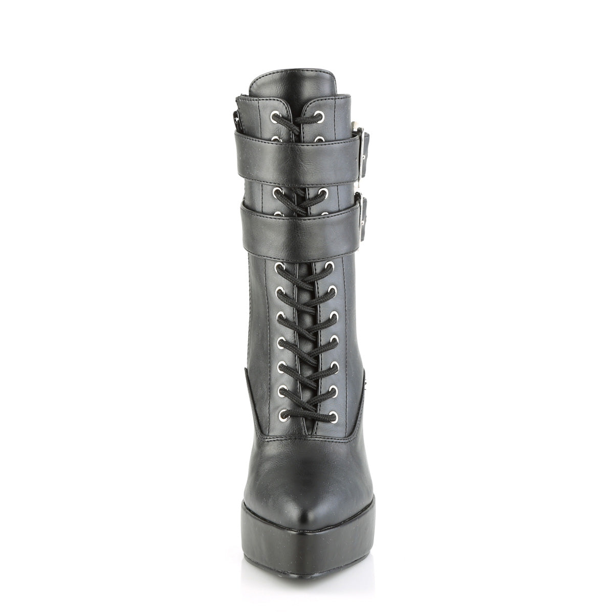Devious Frauenpumpen INDULGE-1026 BLK Faux Leder