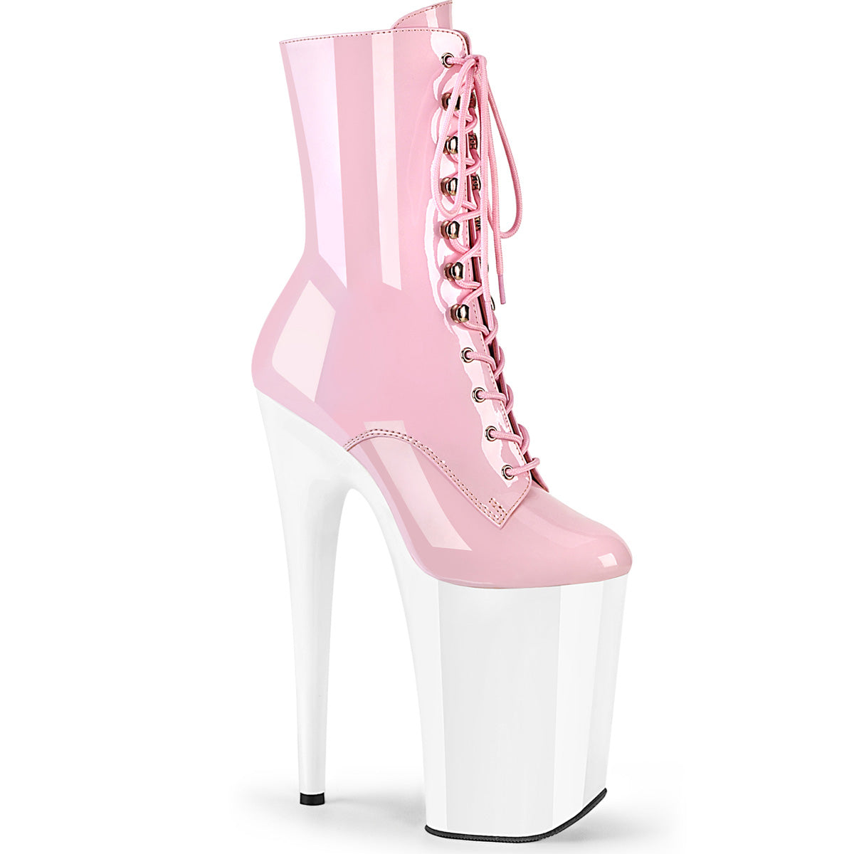 Pleaser Stiefeletten INFINITY-1020 B. Pink Pat/WHT