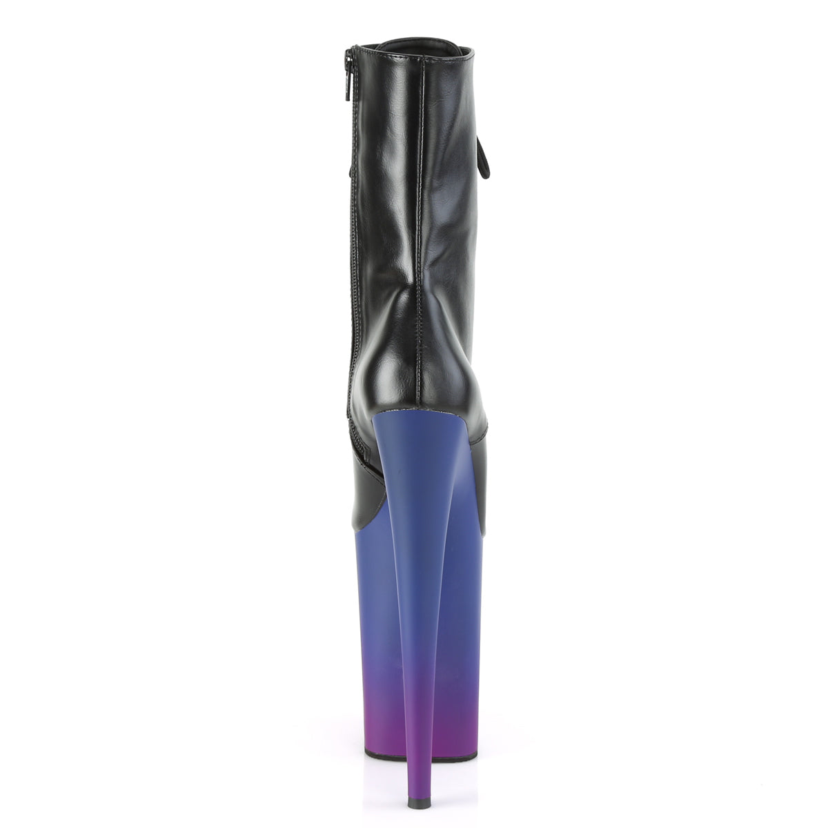 Pleaser Damen Knöchelstiefel INFINITY-1020BP BLK Faux Leder / Blau-Purple Ombre