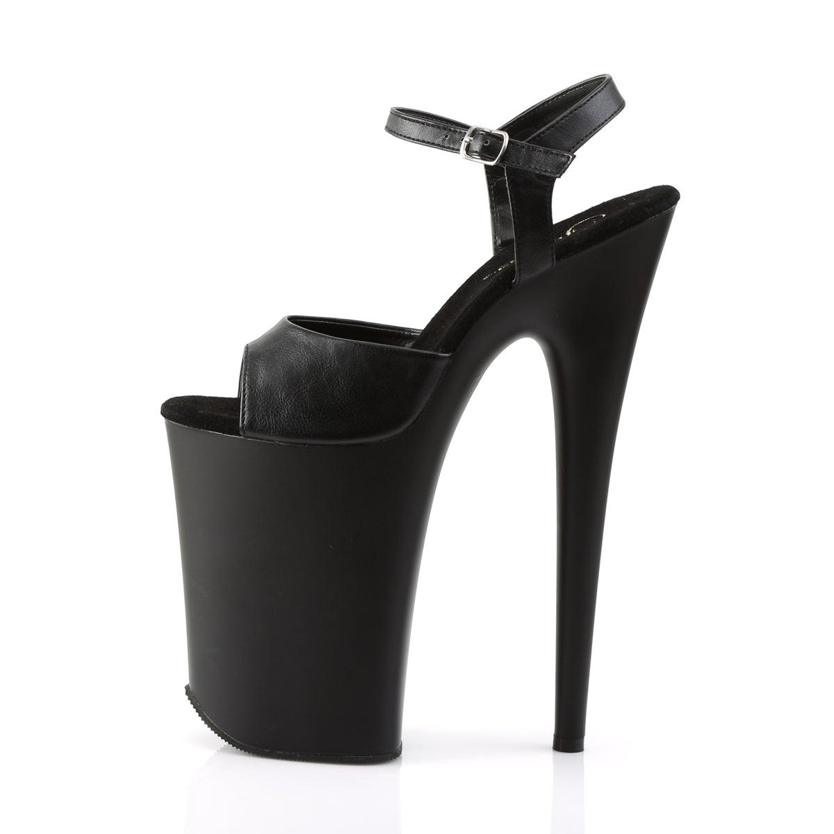 Pleaser Damen Sandalen INFINITY-909 BLK Faux Leder / BLK Matte