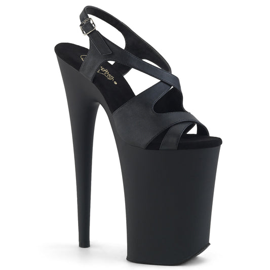 Pleaser Damen Sandalen INFINITY-930 BLK PU / BLK Matte