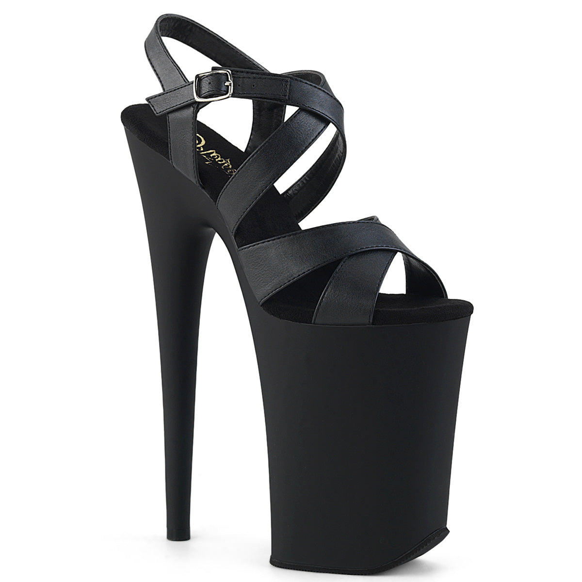 Pleaser Damen Sandalen INFINITY-997 BLK Faux Leder / BLK Matte